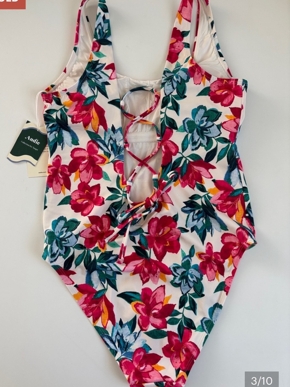 Andie Floral One-Piece Swimsuit in White, Pink, Green, Blue